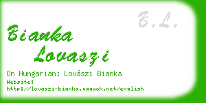 bianka lovaszi business card